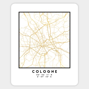 COLOGNE GERMANY CITY STREET MAP ART Sticker